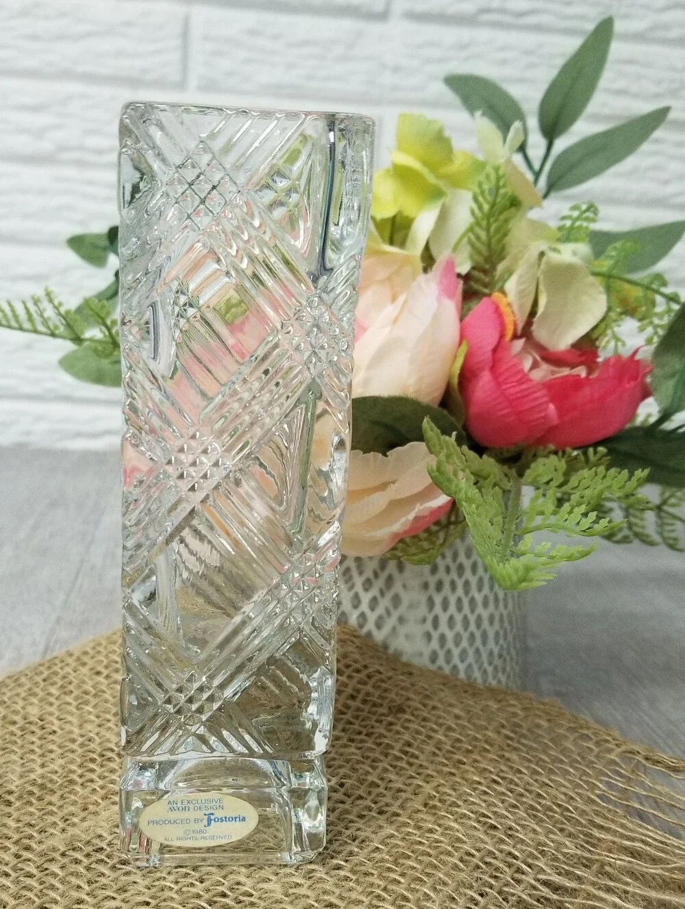Vintage Avon Crystal Vase